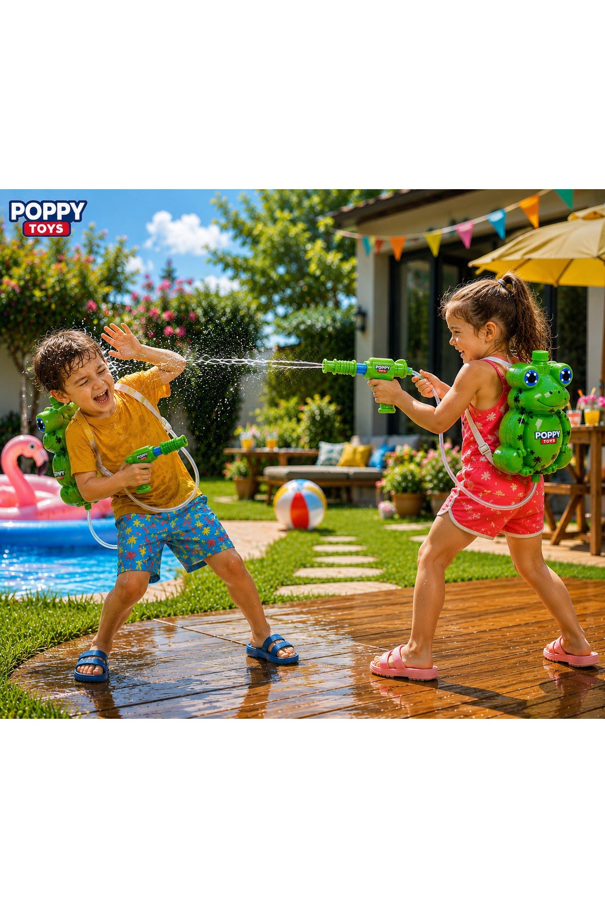 Froggy Splash Su Çantası 1000ML - Su Tabancası Çantalı Oyuncak