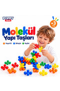 Kar Tanesi Eğitici Yaratıcı Molekül Stem Eğitimi Uyumlu 5 Renk 120 Parça Eğitici Oyuncak